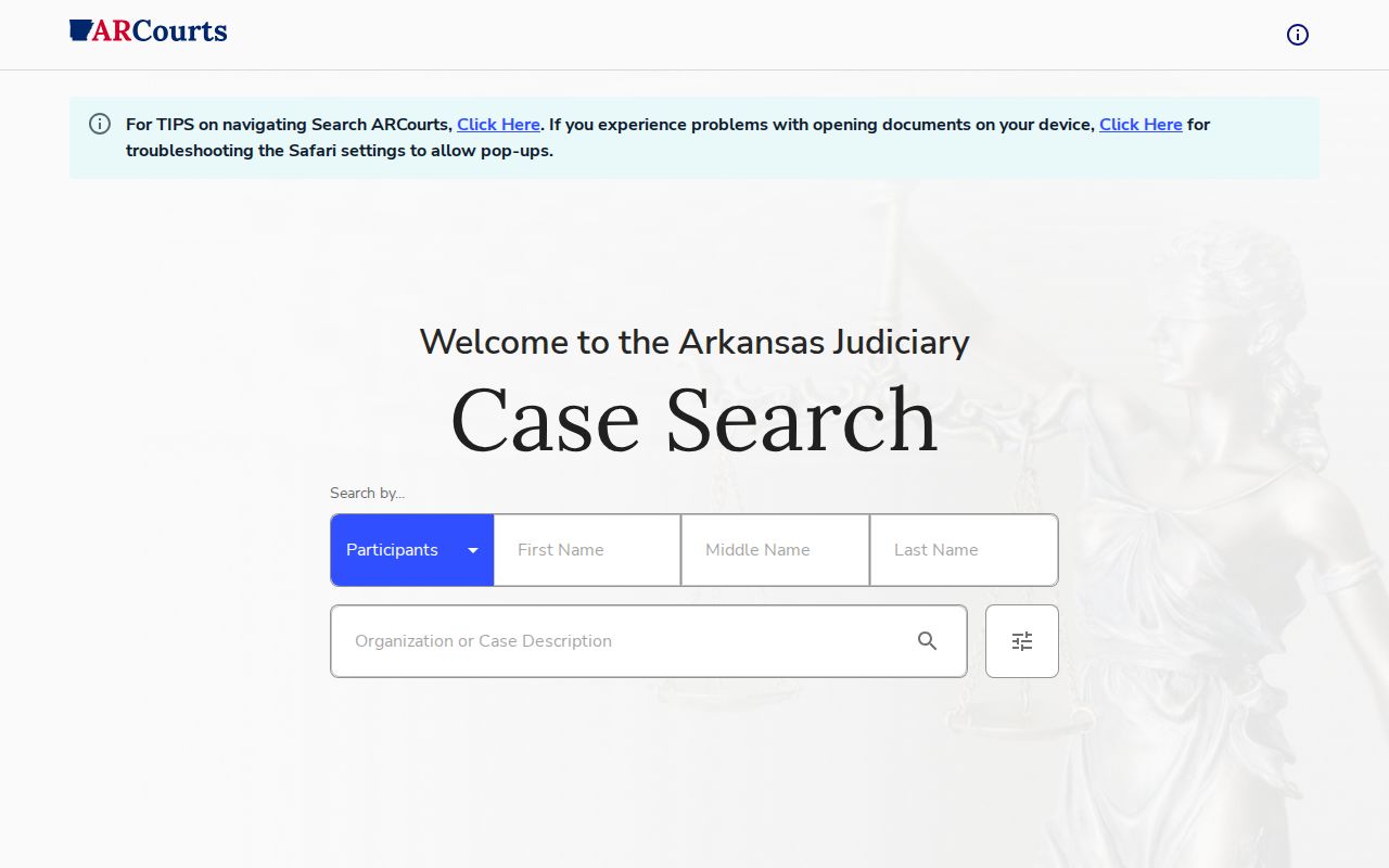 North Little Rock people search Search ARCourts case lookup