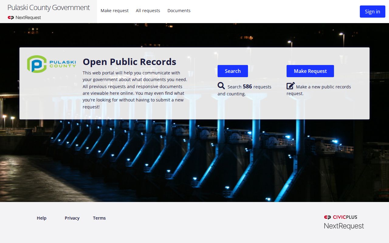 North Little Rock public records Pulaski County FOIA request portal