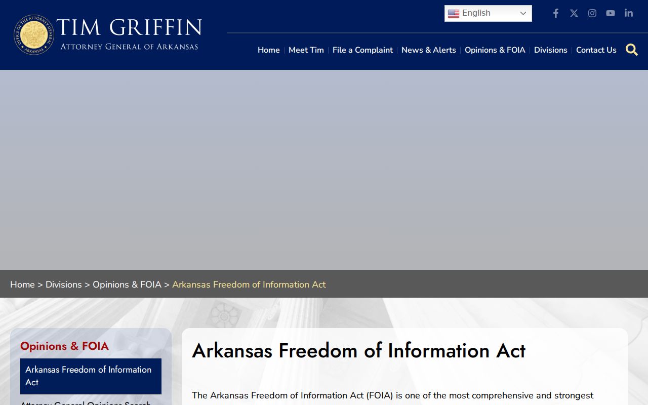 North Little Rock voter registration records Arkansas FOIA access rules