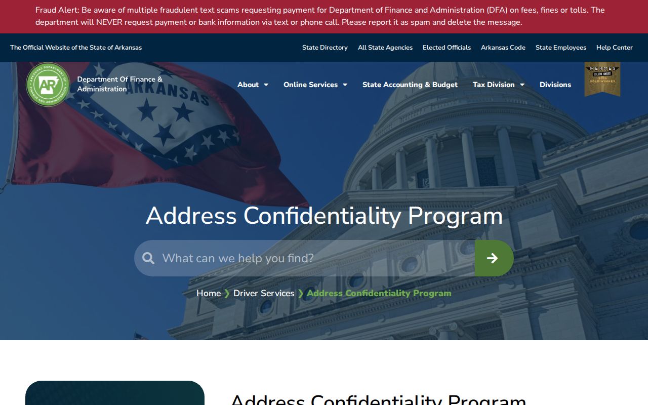 North Little Rock voter registration records Arkansas address confidentiality program